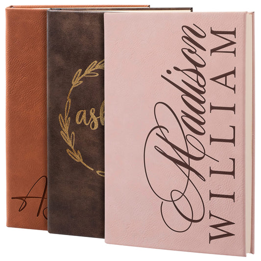 Optima Personalized Soft Pink Leather Journal - Customizable Notebook