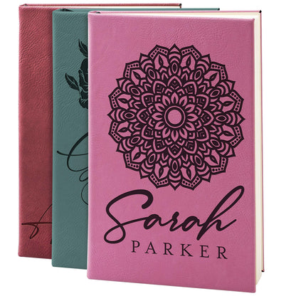 Optima Personalized Soft Pink Leather Journal - Customizable Notebook