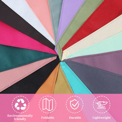Optima Premium 36-Pack Reusable Tote Bags - Multipurpose & Colorful