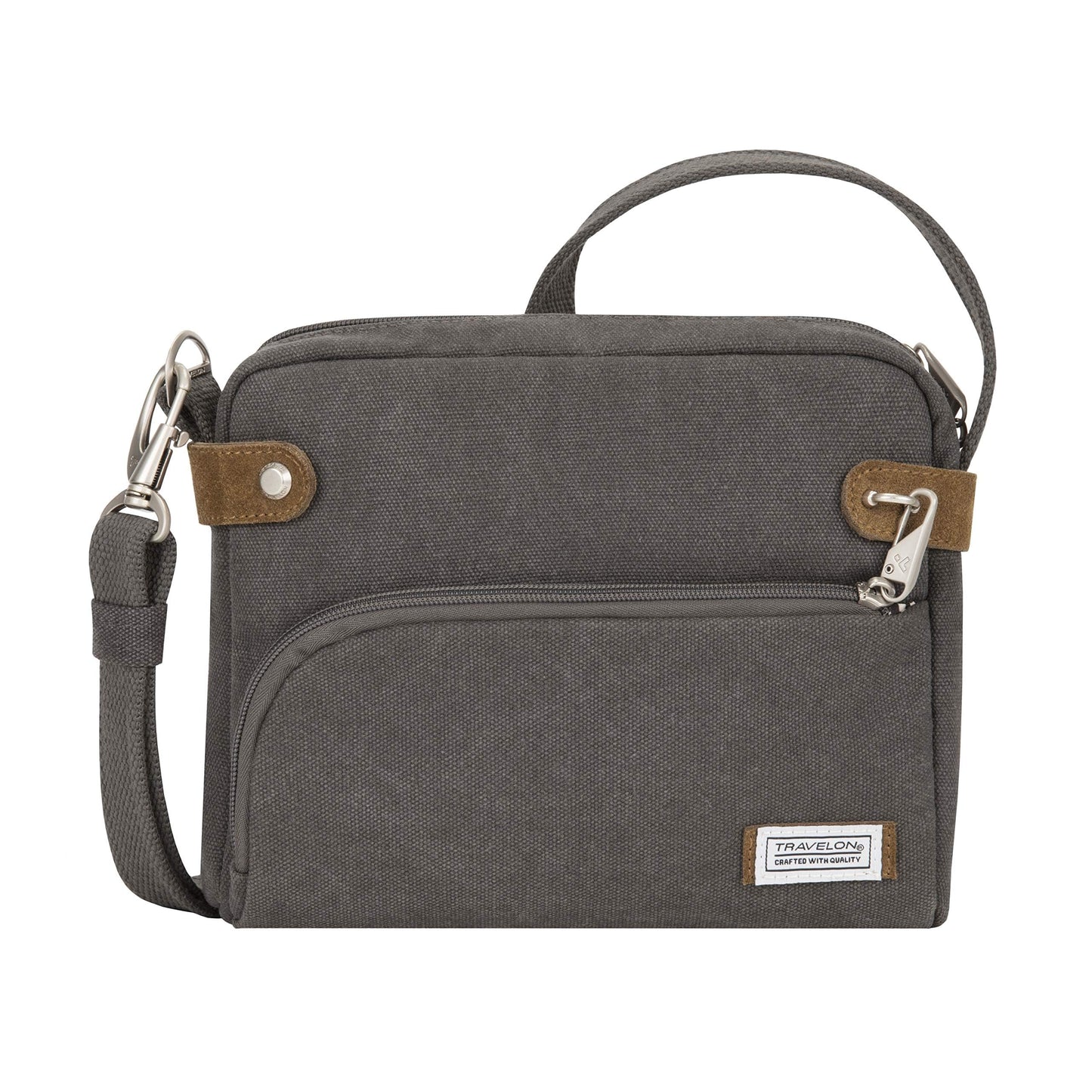 Optima Anti-Theft Heritage Crossbody Bag - Pewter, Stylish & Secure