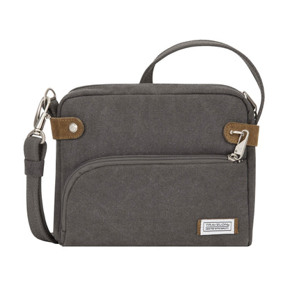 Optima Anti-Theft Heritage Crossbody Bag - Pewter, Stylish & Secure