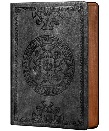 Optima Premium Leather Lined Journal - 5.7'' x 8.3'' Diary