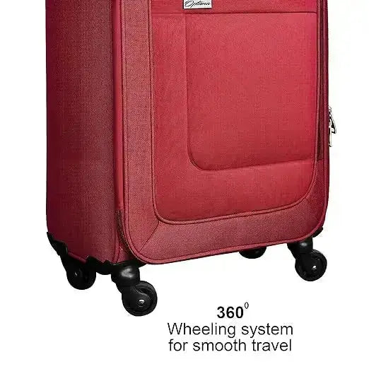 OPTIMA Prion Softside Expandable Roller Luggage (20 Inch, RED) Optima