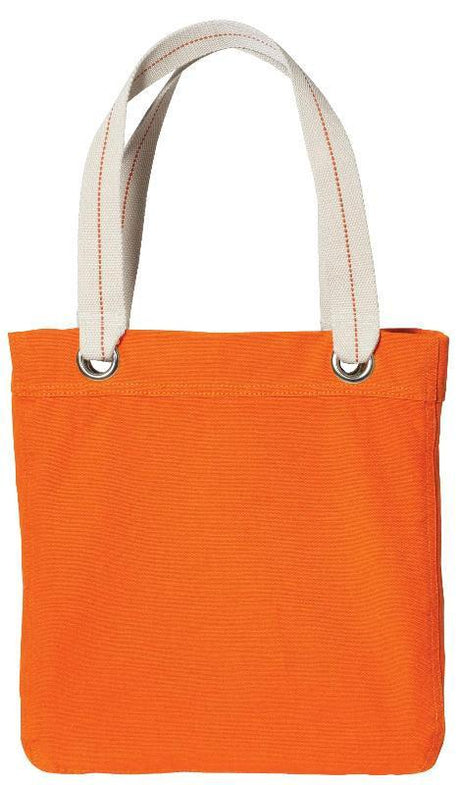 Colorful Cotton Canvas Allie Tote Bag with Interior Lining Optima