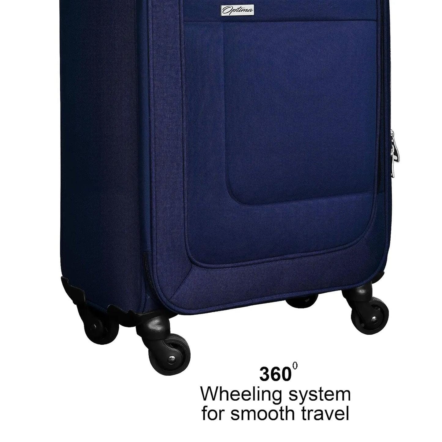 Optima Prion Softside Expandable Roller Luggage, 3-Piece Set (21/25/29) Optima