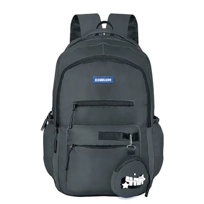 Clouds Love School Bag|Tuition Bag|College Backpack|ForGirls&Women|Waterproof Bag (Dark Grey) Optima