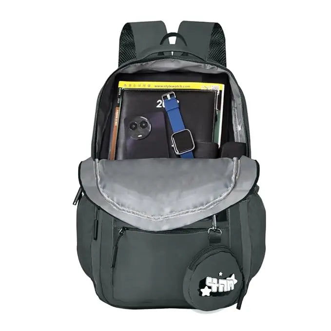 Clouds Love School Bag|Tuition Bag|College Backpack|ForGirls&Women|Waterproof Bag (Dark Grey) Optima