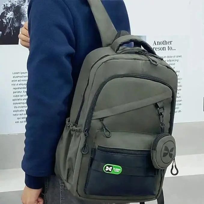 Clouds Love Stylish & Trendy Water Resistant High Storage School Collage Travel Backpack(Blue) Bag for Boys & Girls(Grey) Optima