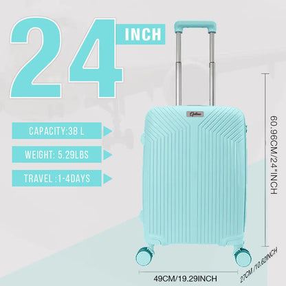 OPTIMA Cabin Luggage | T.Blue Polycarbonate 8 Wheel Spinner Trolley Hardsided Suitcase with TSA Lock Travel Suitcase Pack of -3 Optima