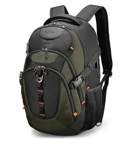 OPTIMA  Design Large Business Laptop Backpack with Smart USB Charging Port, Travel Backpack Fits 15.6 inches laptops, Water Repellent College Backpack for Men Women ( Olive/Black) Optima Inc