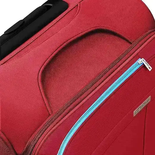 OPTIMA Prion Softside Expandable Roller Luggage (20 Inch, RED) Optima