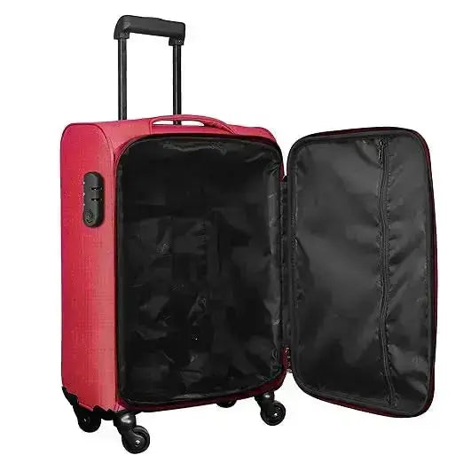 OPTIMA Prion Softside Expandable Roller Luggage (20 Inch, RED) Optima