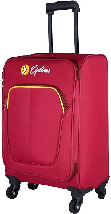 Optima Pasha Softside Expandable Roller Luggage, Red, Carry-On 21-Inch Optima