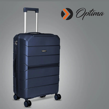 Optima Check-in Polypropylene Hardsided 8 Wheels Luggage Speed_ Wheel Trolley TSA Lock- 20 inch