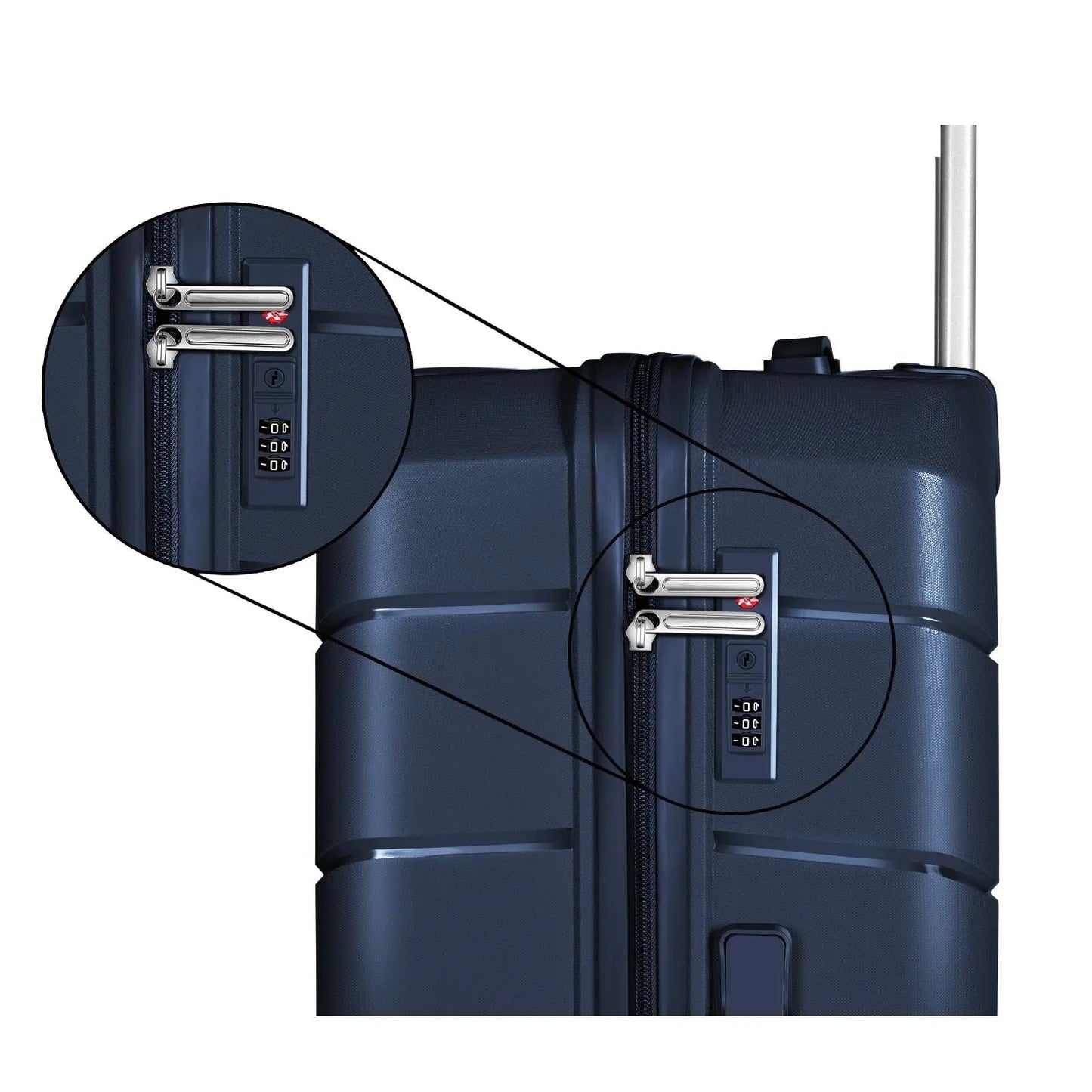 Optima Check-in Polypropylene Hardsided 8 Wheels Luggage Speed_ Wheel Trolley TSA Lock- 20 inch