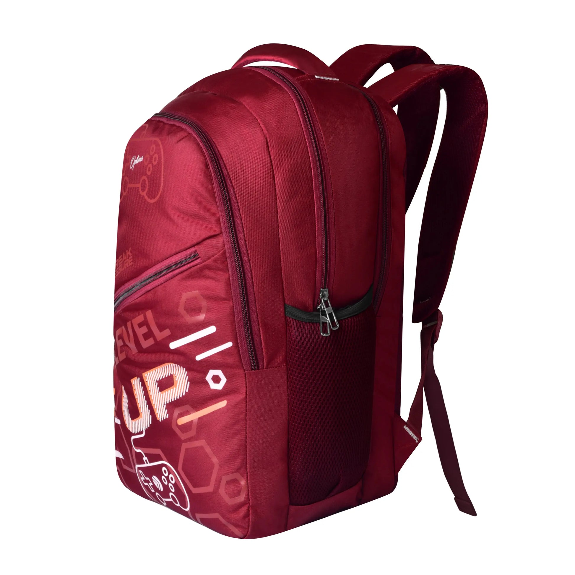 Optima College Backpack with Front Organizer and Spacious Interiors for Men & Women -Red Optima