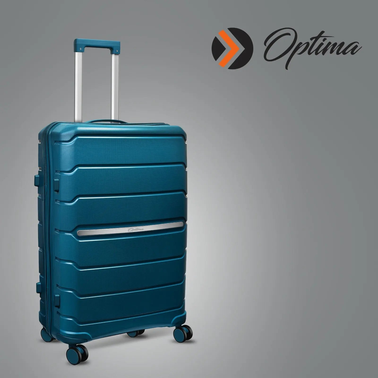 Optima Zenith Hardside Expandable with Double Spinner Wheels, Carry-On 28-Inch, Blue Optima