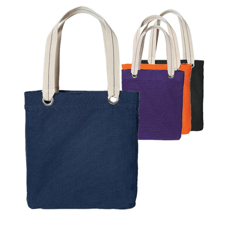 Colorful Cotton Canvas Allie Tote Bag with Interior Lining Optima