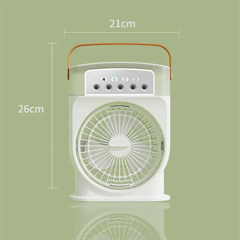 Portable USB Air Conditioner Cooling Fan With 5 Sprays 7 Color Light 600ML Water Tank Spray Mist Air Cooler Humidifiers optima-bags