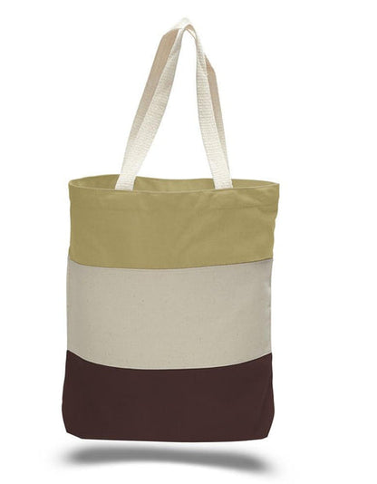 Wholesale Heavy Canvas Tote Bags Tri-Color Optima