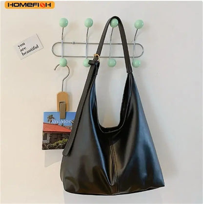 HOMEFISH New women's commuter tote bag, vintage style large-capacity hand-held shoulder bag
