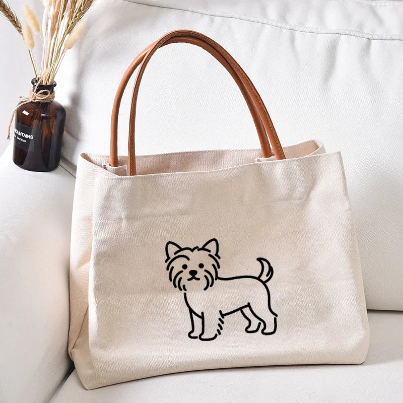 Dachshund Dog Dachshund Dog Printed Women Canvas Tote Bag Gift for Dog Lovers Work Bag Lady Fashion Beach Bag Shopping Bag