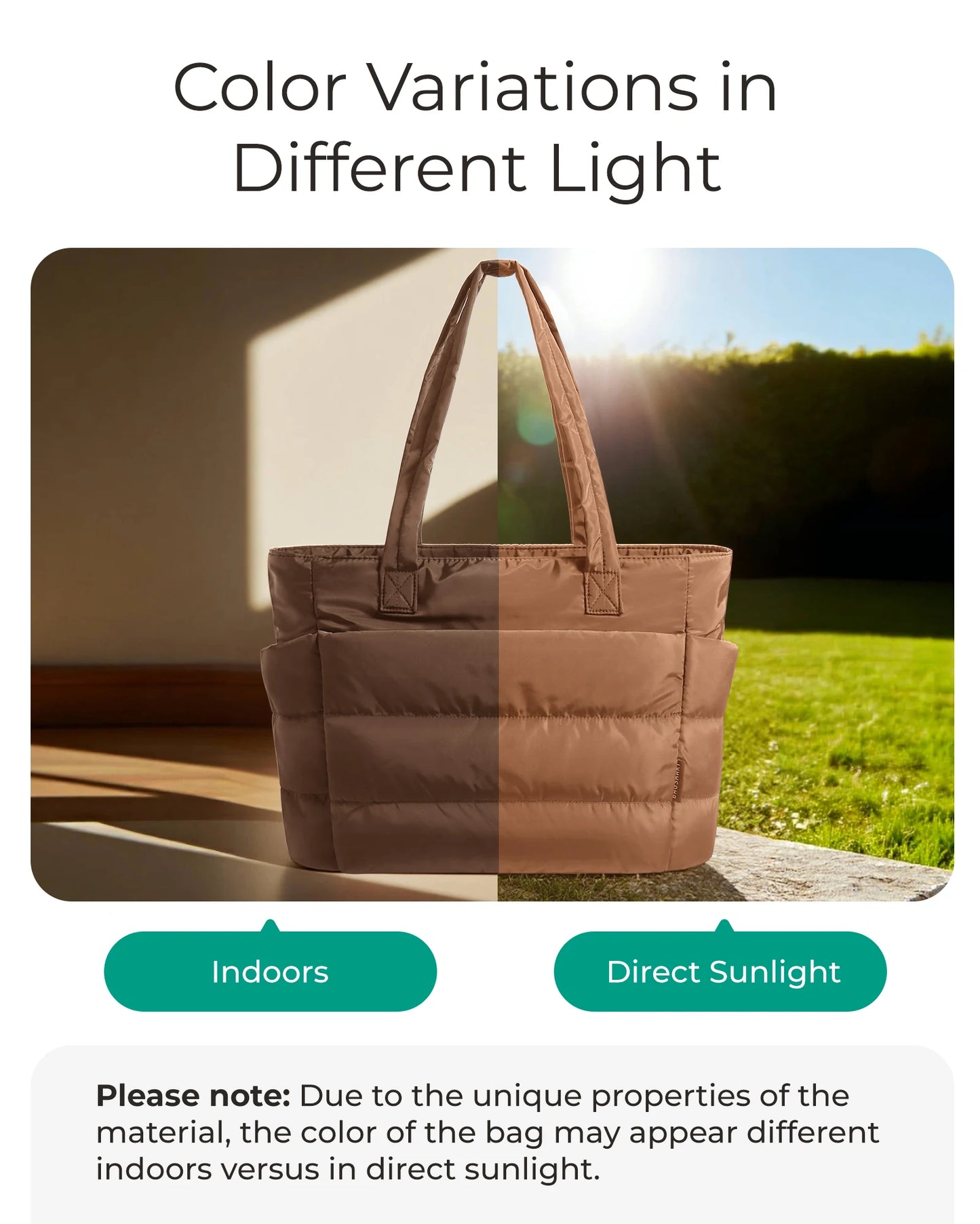BAGSMART Lightweight Puffy Quilted Tote Bag Quilted Women's Shoulder Bag Handbag Travel Work Gym Tote Bag with Compartments