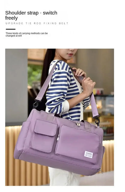 Travel Bag Large Capacity Weekender Carry On Duffle Bags with Shoe Compartment Sports Fitness Bags for Women Shoulder Bag