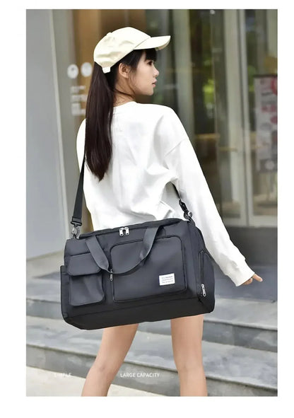 Travel Bag Large Capacity Weekender Carry On Duffle Bags with Shoe Compartment Sports Fitness Bags for Women Shoulder Bag