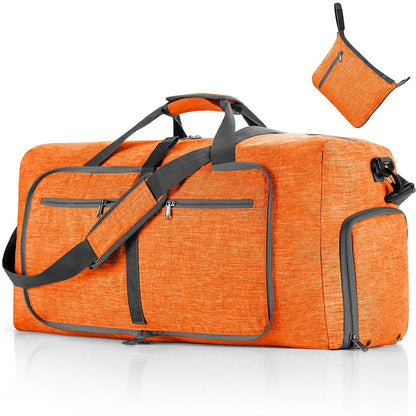Travel Duffle Bag for Men 65L Foldable Outdoor Travel Duffel Bag with Shoes Compartment Overnight Bag for Men Women Handbag