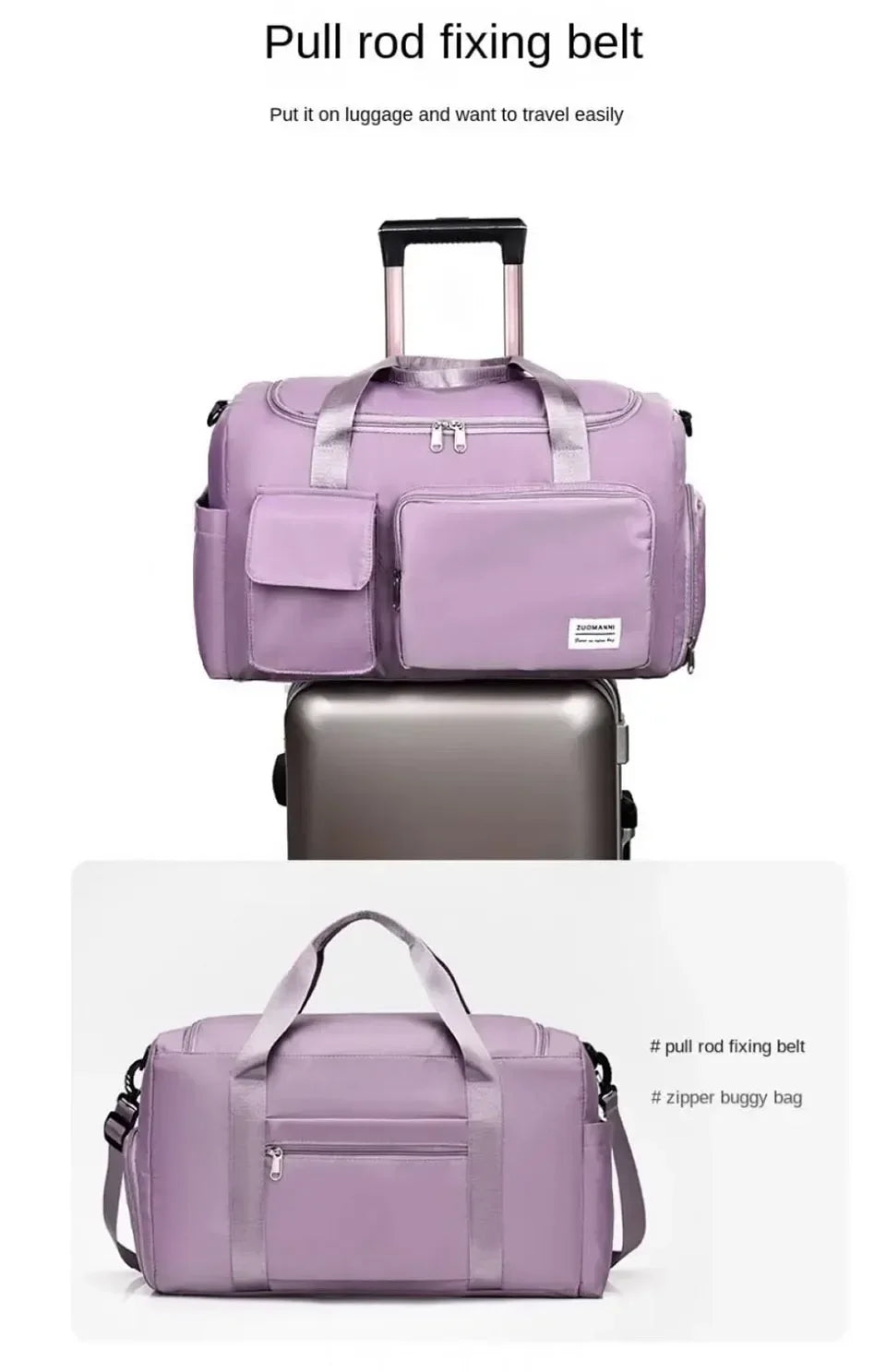 Travel Bag Large Capacity Weekender Carry On Duffle Bags with Shoe Compartment Sports Fitness Bags for Women Shoulder Bag