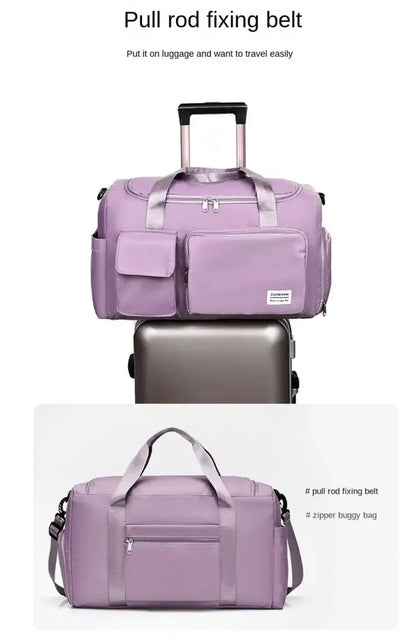 Travel Bag Large Capacity Weekender Carry On Duffle Bags with Shoe Compartment Sports Fitness Bags for Women Shoulder Bag