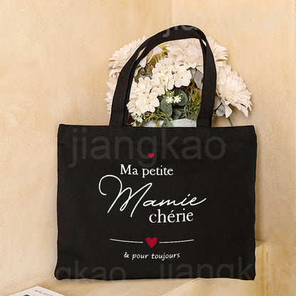 Thank You Grandma for All These Magical Moments Printed Women Tote Bag Canvas Shopping Bags Female Shoulder Bag Gift for Mamie