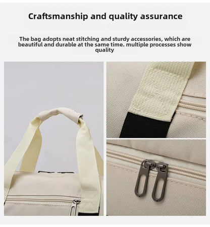 Expandable Travel Duffle Bag for Women, Sports Handbag, Fitness Bag, Large Capacity, One Shoulder Weekend Overnight Bag