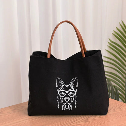 Dachshund Dog Dachshund Dog Printed Women Canvas Tote Bag Gift for Dog Lovers Work Bag Lady Fashion Beach Bag Shopping Bag