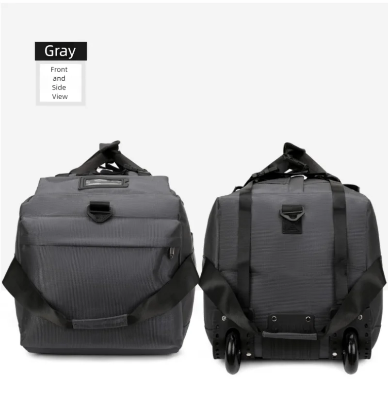 80L Rolling Duffle Bag with Wheels 31" Heavy-Duty Foldable Travel Duffel Bag Water-Resistant Wheeled Luggage with Shoulder Strap