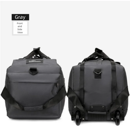 80L Rolling Duffle Bag with Wheels 31" Heavy-Duty Foldable Travel Duffel Bag Water-Resistant Wheeled Luggage with Shoulder Strap