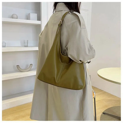 HOMEFISH New women's commuter tote bag, vintage style large-capacity hand-held shoulder bag