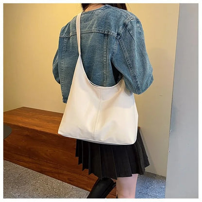 HOMEFISH New women's commuter tote bag, vintage style large-capacity hand-held shoulder bag