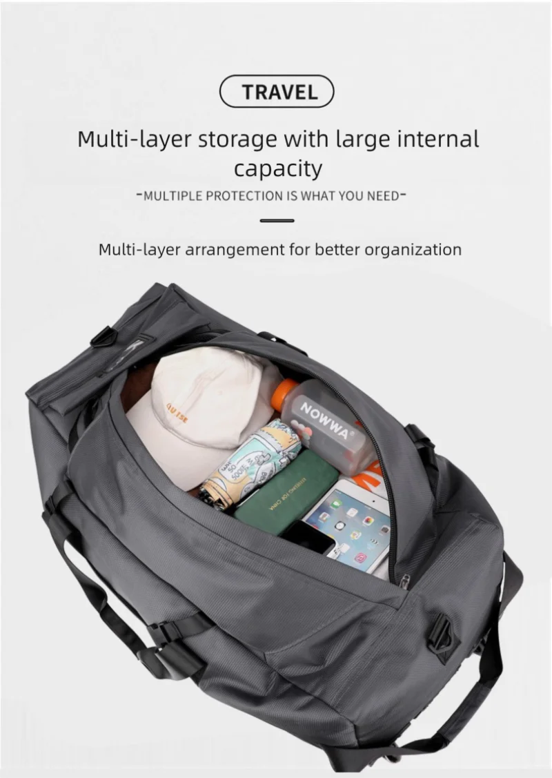 80L Rolling Duffle Bag with Wheels 31" Heavy-Duty Foldable Travel Duffel Bag Water-Resistant Wheeled Luggage with Shoulder Strap