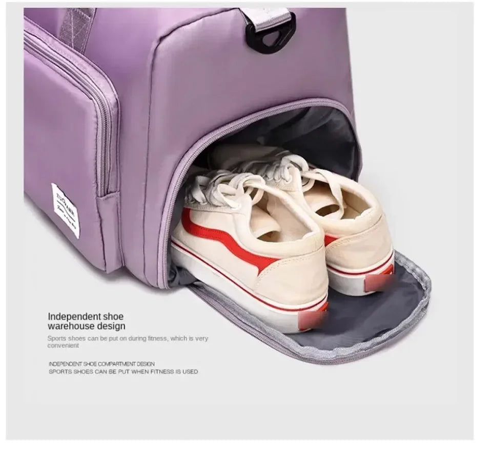 Travel Bag Large Capacity Weekender Carry On Duffle Bags with Shoe Compartment Sports Fitness Bags for Women Shoulder Bag