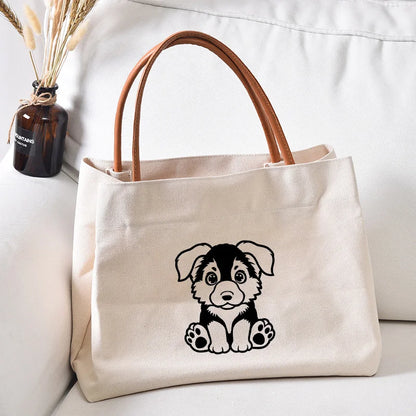 Dachshund Dog Dachshund Dog Printed Women Canvas Tote Bag Gift for Dog Lovers Work Bag Lady Fashion Beach Bag Shopping Bag