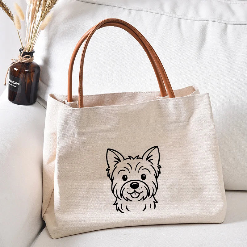 Dachshund Dog Dachshund Dog Printed Women Canvas Tote Bag Gift for Dog Lovers Work Bag Lady Fashion Beach Bag Shopping Bag