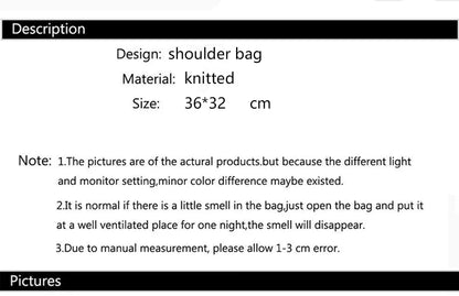 Simple Crochet Tote Bags Fashion Hollow Knitted Women's Bags Casual Female Shoulder Bags Ladies Shopping Top-Handle