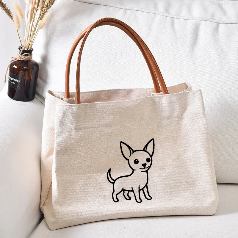 Dachshund Dog Dachshund Dog Printed Women Canvas Tote Bag Gift for Dog Lovers Work Bag Lady Fashion Beach Bag Shopping Bag
