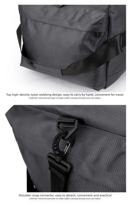 80L Rolling Duffle Bag with Wheels 31" Heavy-Duty Foldable Travel Duffel Bag Water-Resistant Wheeled Luggage with Shoulder Strap