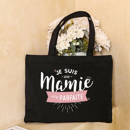 Thank You Grandma for All These Magical Moments Printed Women Tote Bag Canvas Shopping Bags Female Shoulder Bag Gift for Mamie