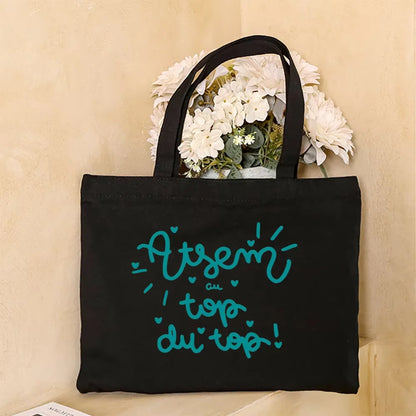 Super Atsem Maitresse Printed Tote Bag Teacher Life Shopping Bags Travel Handbags Teacher's Day Graduate Thanks Gift for Teacher