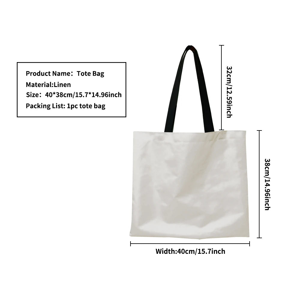 1 Pcs Cute Mole Cartoon Tote Bag - Reusable Large Capacity Shopping Bag for Daily Use, Grocery, Travel & Work (Gray)