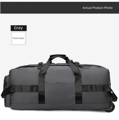 80L Rolling Duffle Bag with Wheels 31" Heavy-Duty Foldable Travel Duffel Bag Water-Resistant Wheeled Luggage with Shoulder Strap